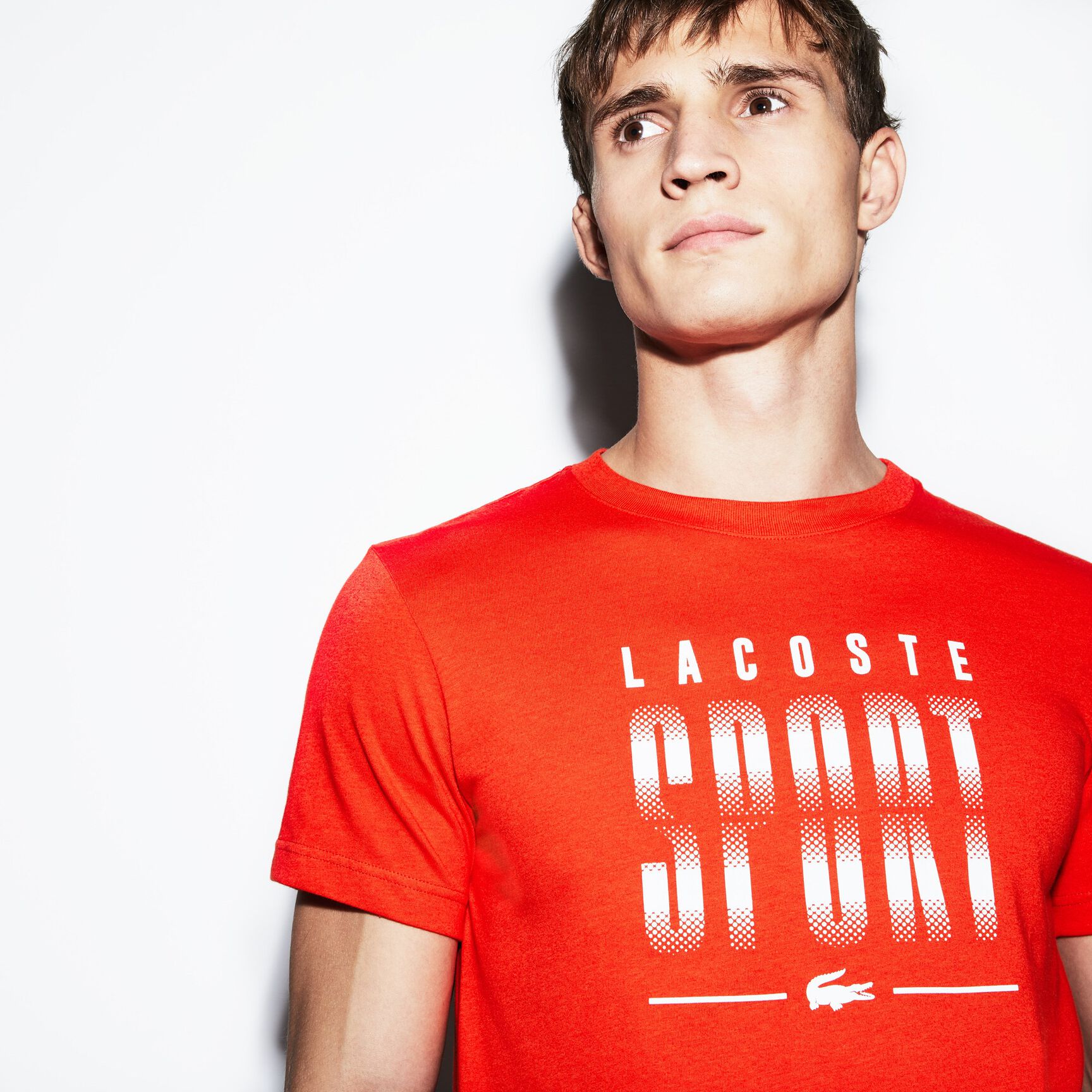 Men's Lacoste SPORT Crew Neck Lettered Tech Jersey Tennis T-shirt