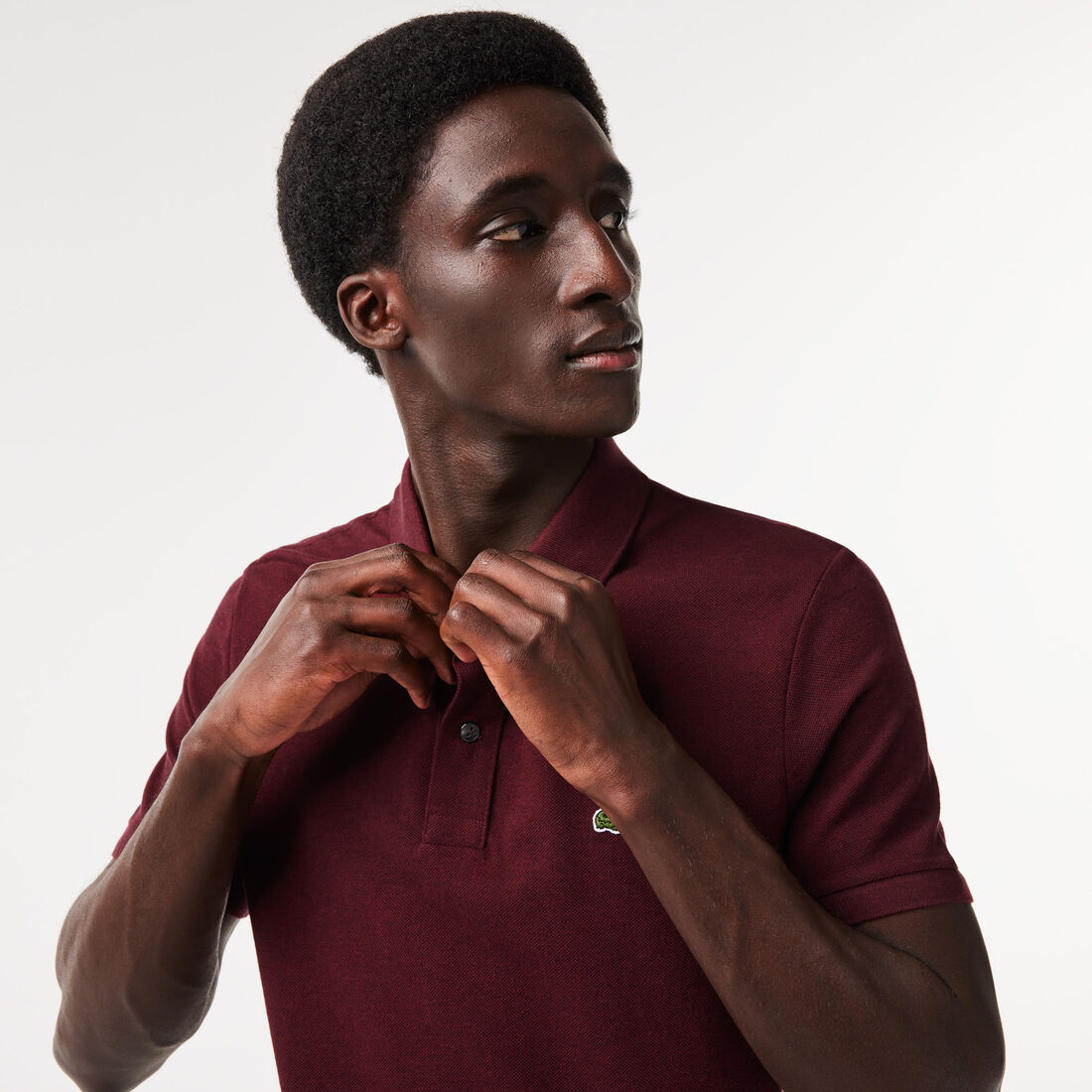 قميص بولو بيكيه بقصة ضيقة L.12.12 Original L.12.12 Slim Fit Petit Pique Cotton Polo Shirt - PH4012-00-SXL