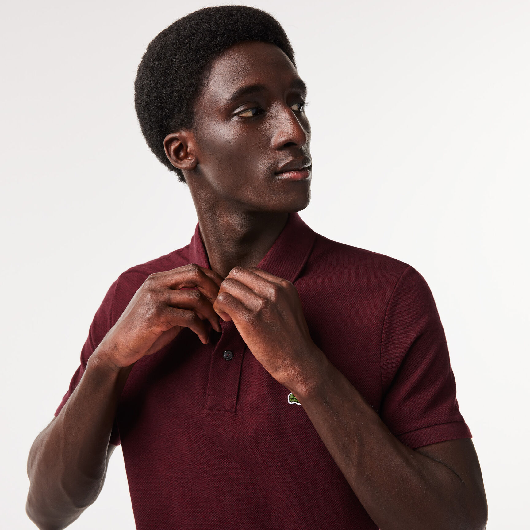 قميص بولو بيكيه بقصة ضيقة L.12.12 Original L.12.12 Slim Fit Petit Pique Cotton Polo Shirt - PH4012-00-SXL