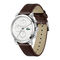 ساعة رجالية بسوار جلدي بني Brown Leather Strap Men's Watch - 2011486-BROWN