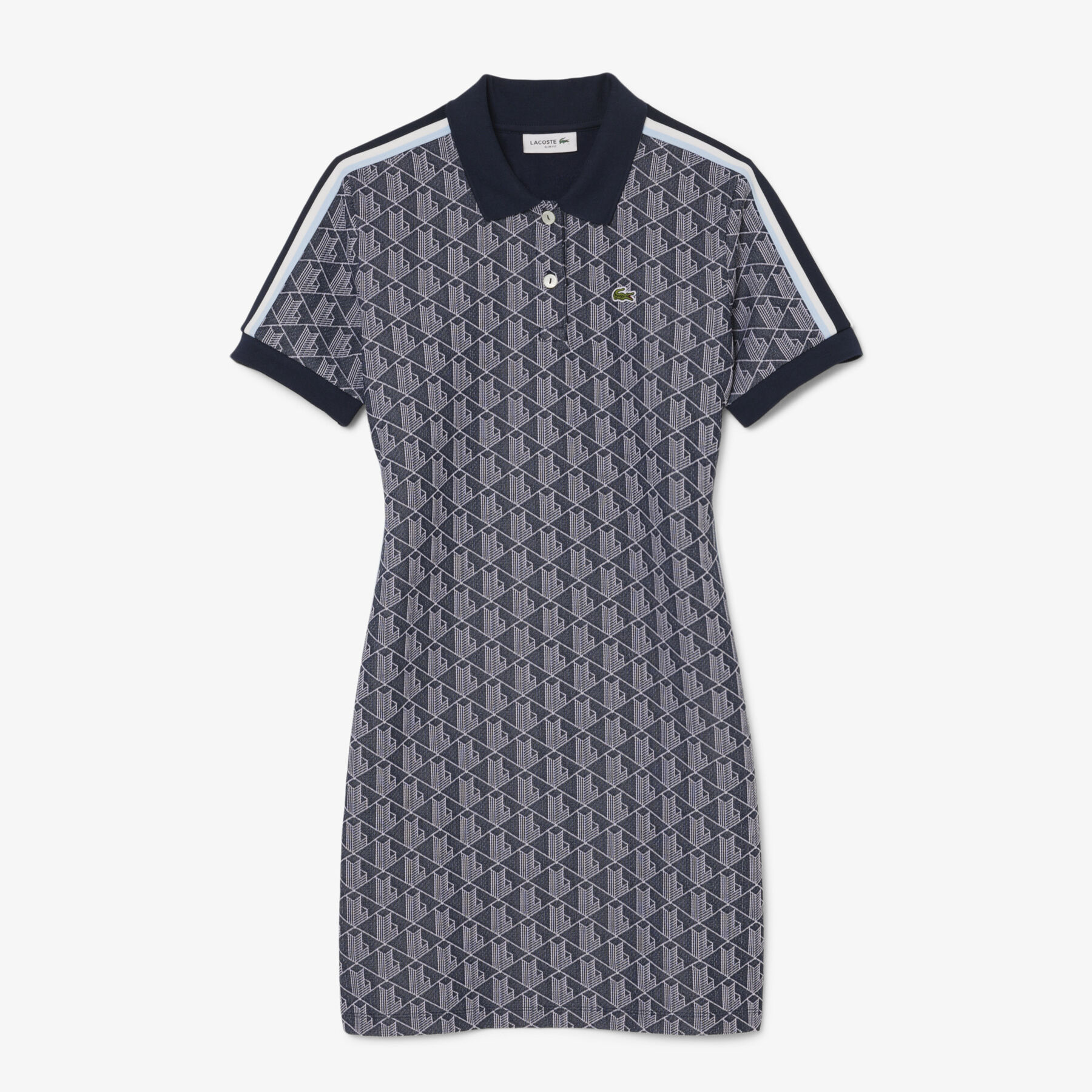 Slim Fit Monogram Jacquard Polo Dress - EF2655-00-525