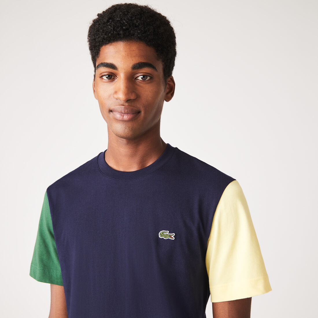Men's Lacoste Regular Fit Color-block Cotton Jersey T-Shirt Men's Lacoste Regular Fit Color-block Cotton Jersey T-Shirt