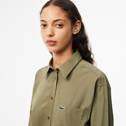 Oversized Fit Cotton Poplin Shirt