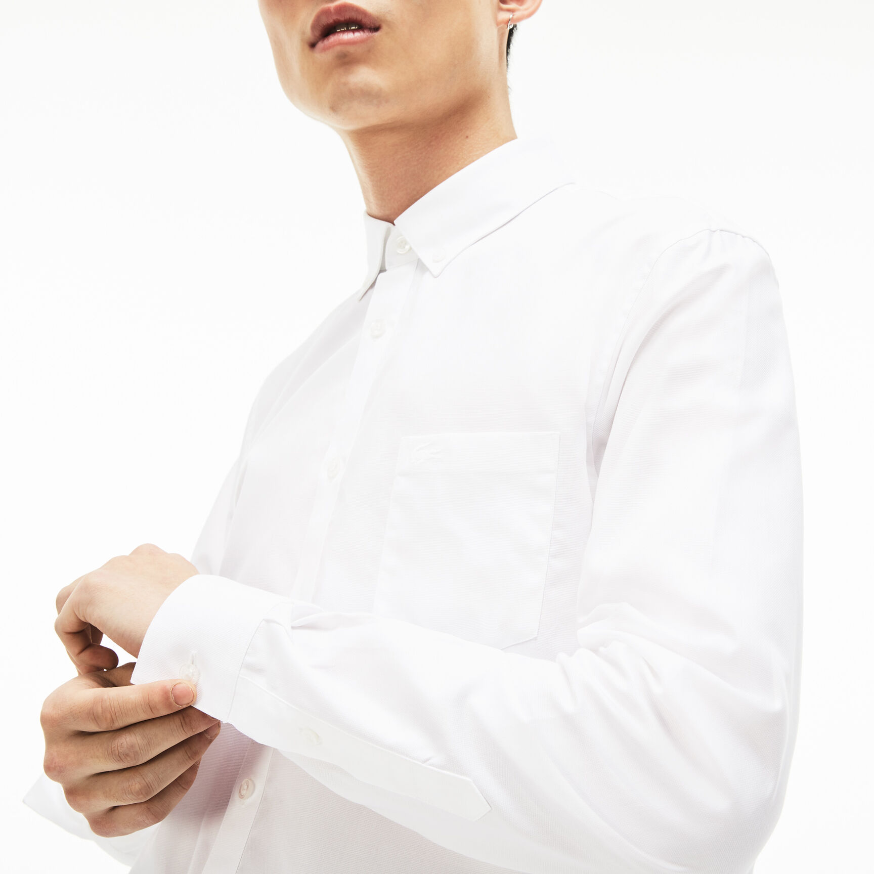 Men's Regular Fit Cotton Mini Pique Shirt