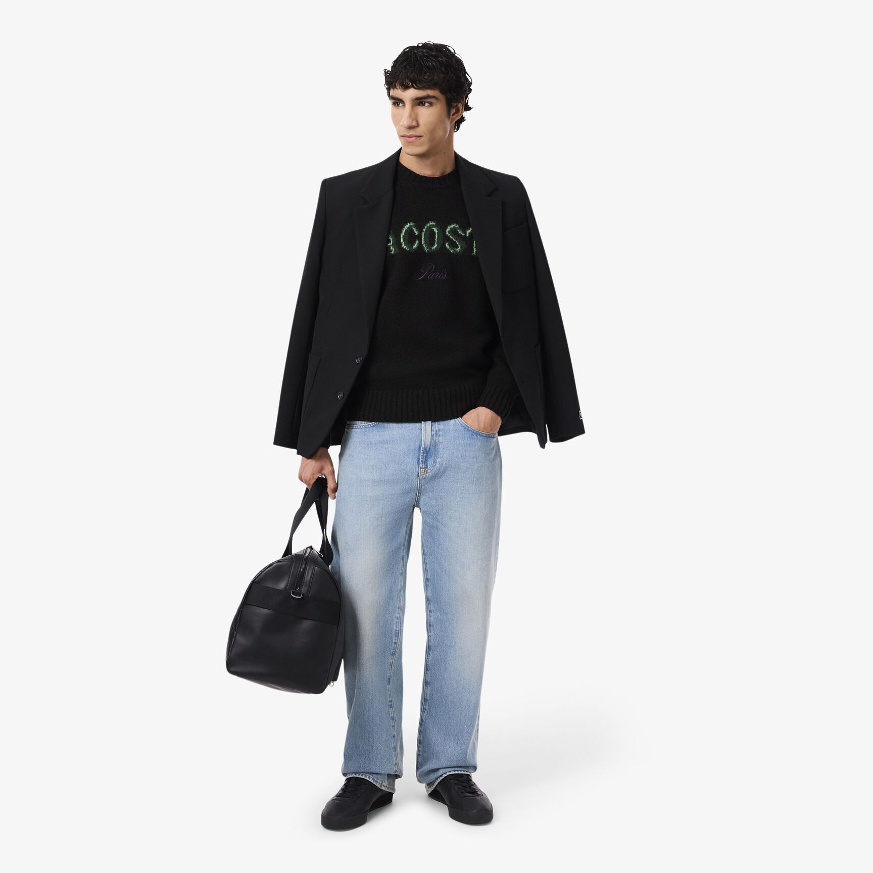 Intarsia Branded Wool Sweater - AH5202-00-XIY