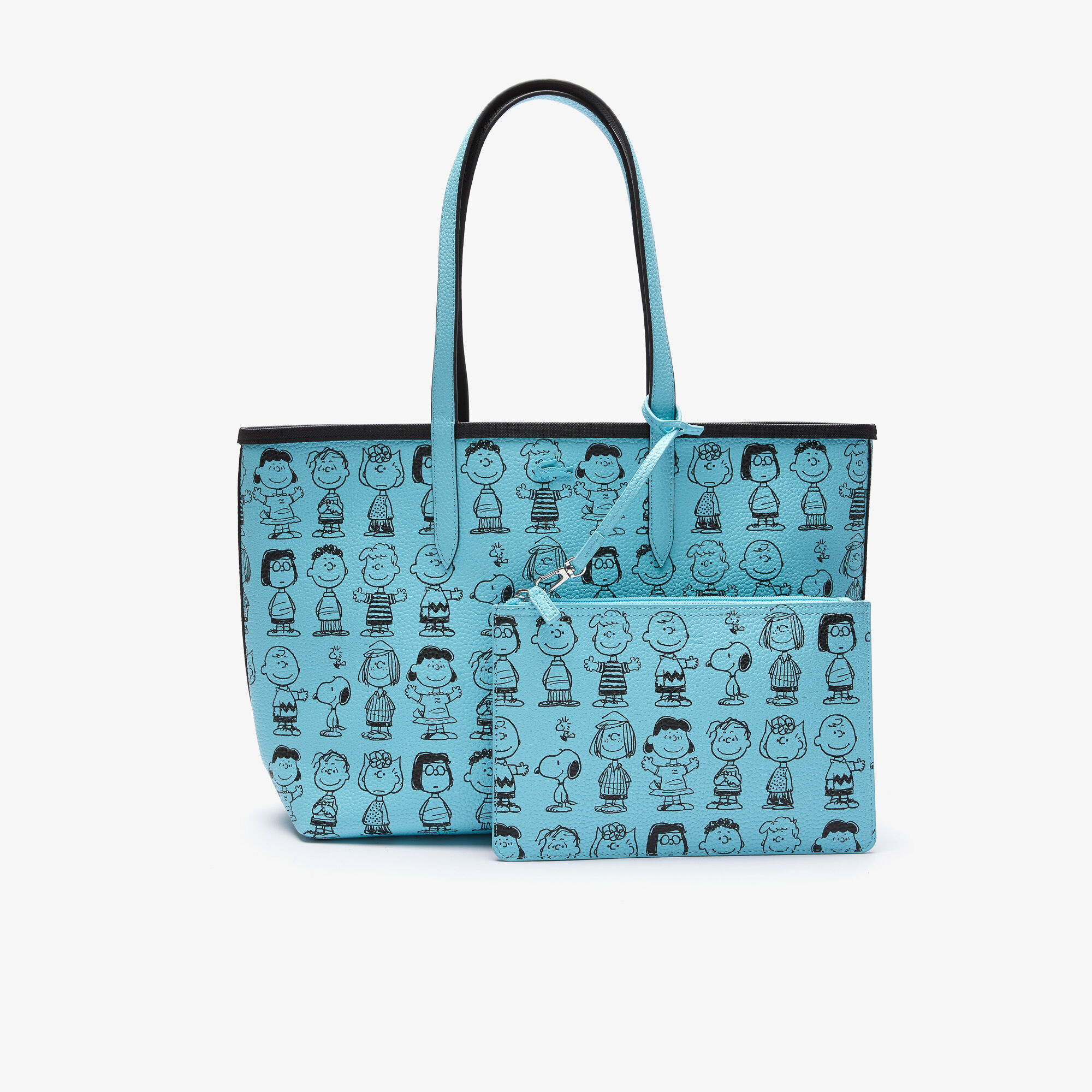 Women's Lacoste x Peanuts Zippered Print Pouch Large Shopper Bag