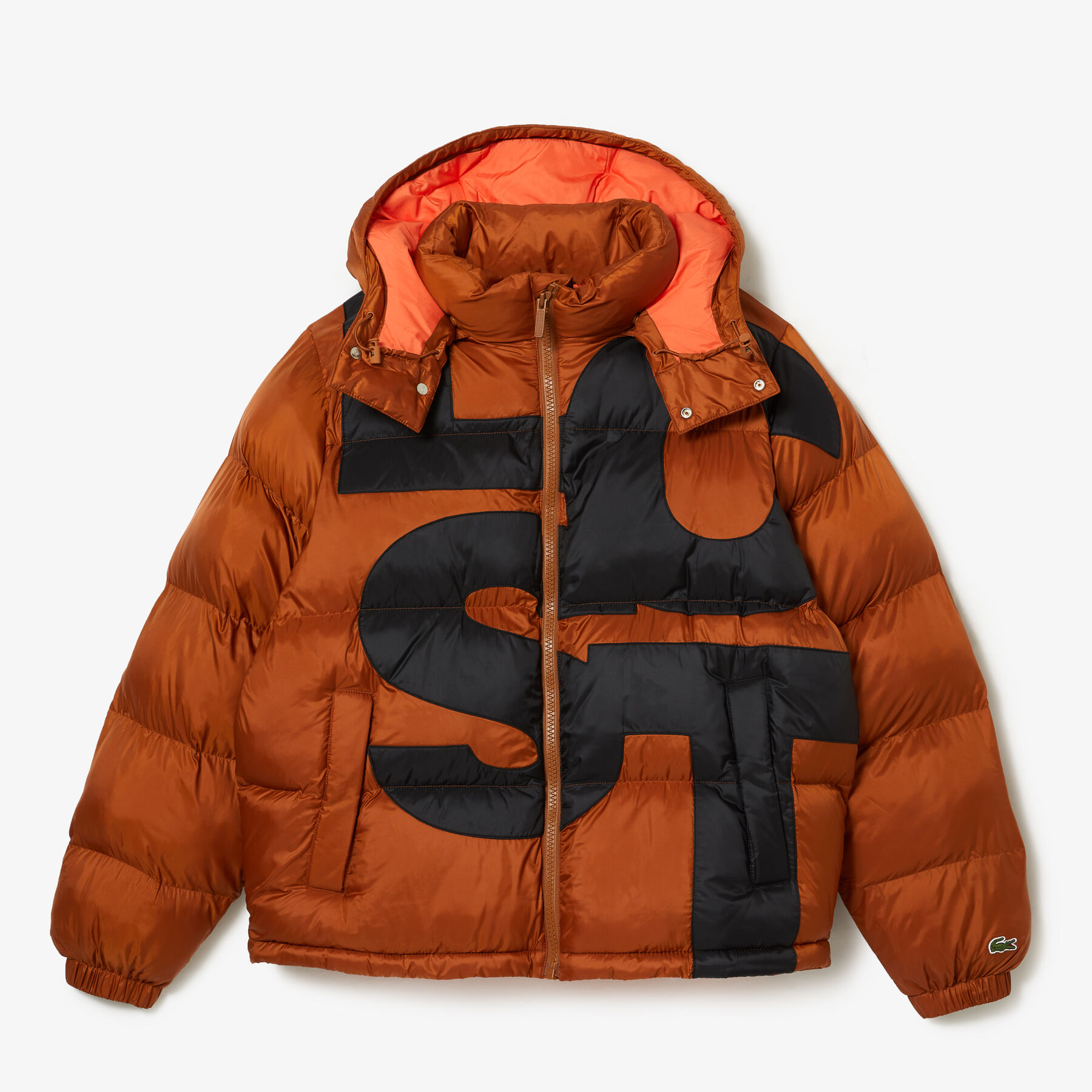 Men's Oversized Branded Water-Repellent Short Puffed Jacket lacoste men s oversized branded water repellent short puffed jacket