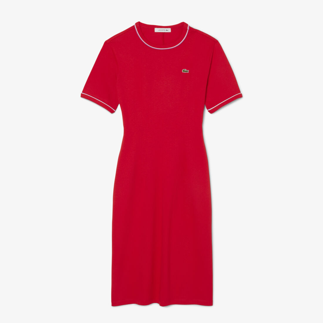 فستان تي شيرت من الجيرسي مع لمسات نهائية Trim Accent Jersey T-shirt Dress - EF9988-00-CUI
