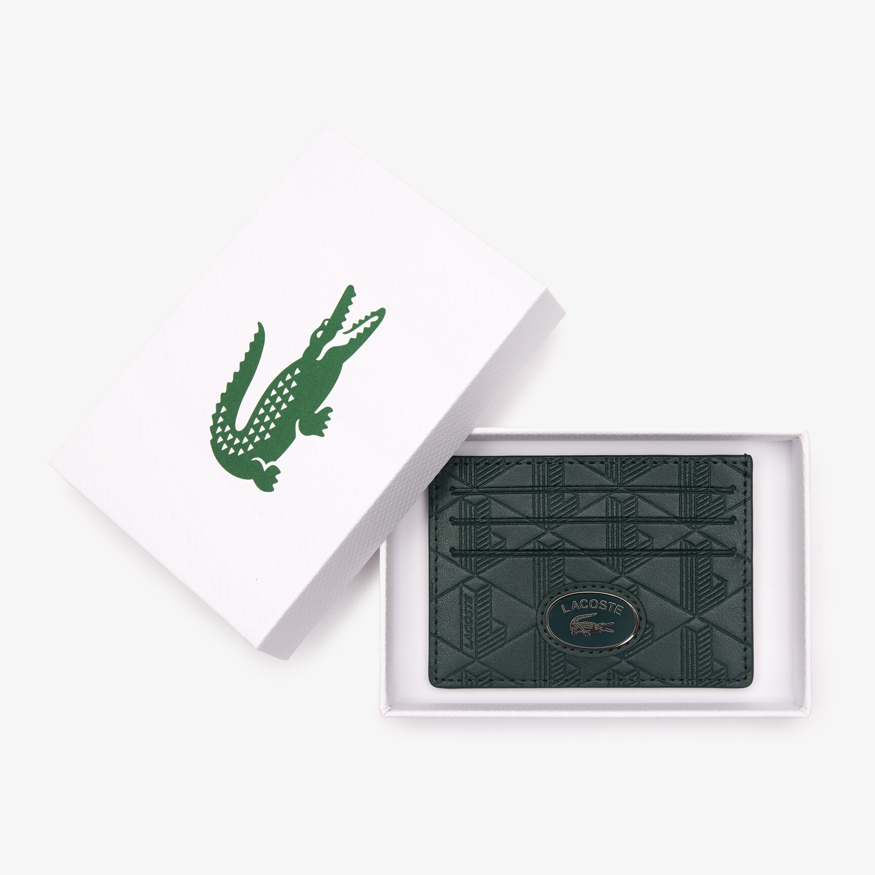 Leather Monogram Print Card Holder - NH4397MR-B43