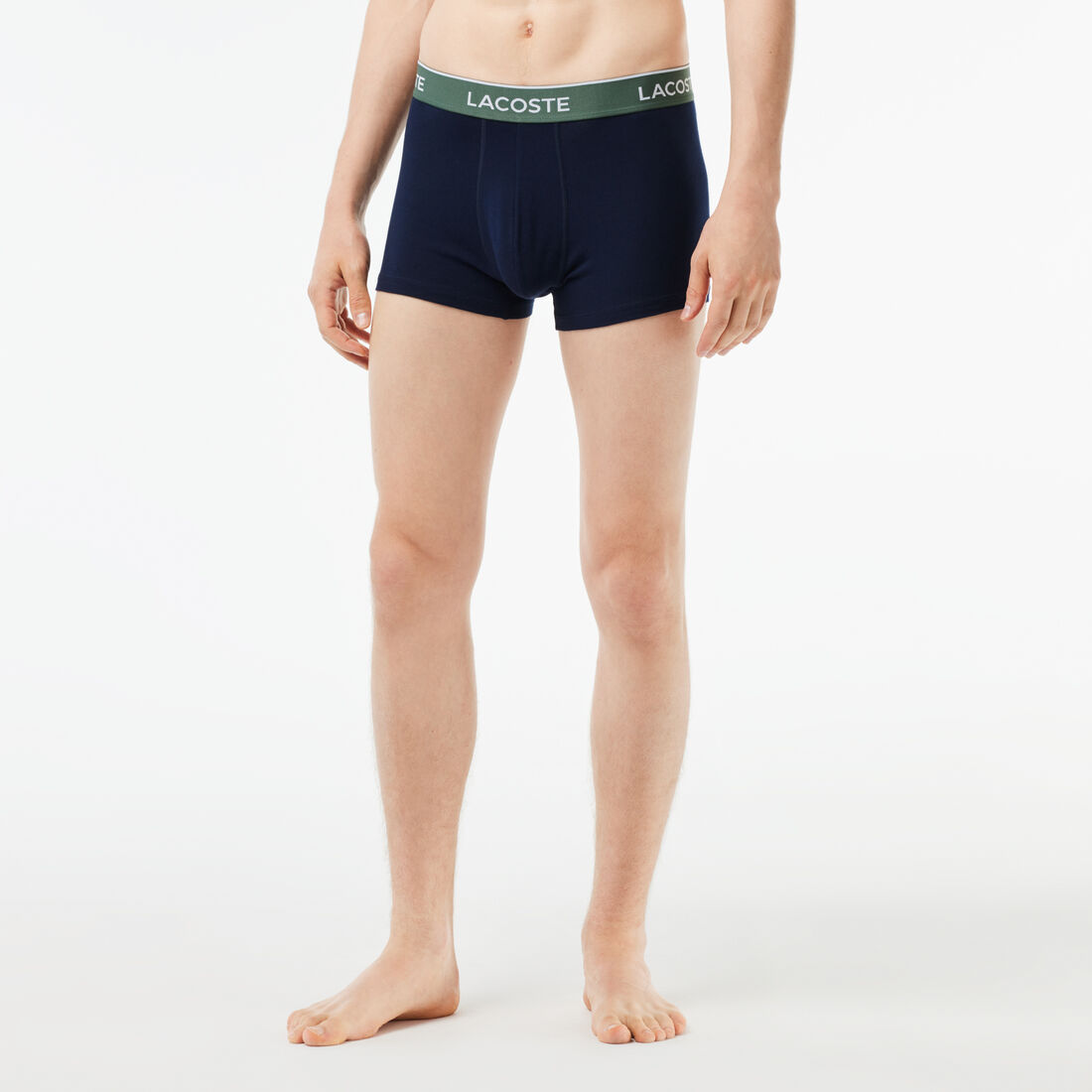 Pack Of 3 Navy Casual Trunks With Contrasting Waistband Pack Of 3 Navy Casual Trunks With Contrasting Waistband - 5H3401-00-KI0