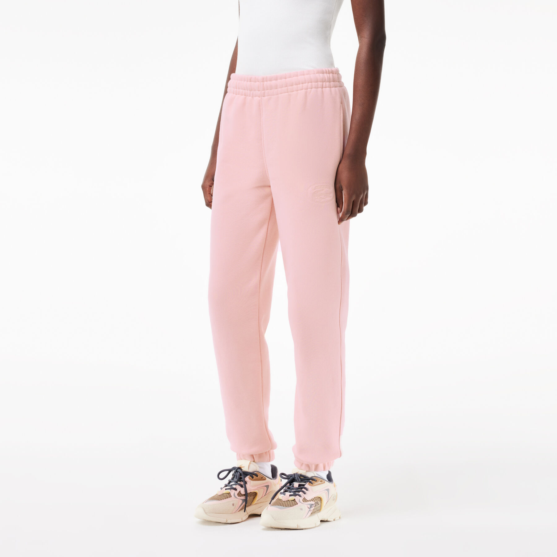 lacoste embroidered jogger track pants