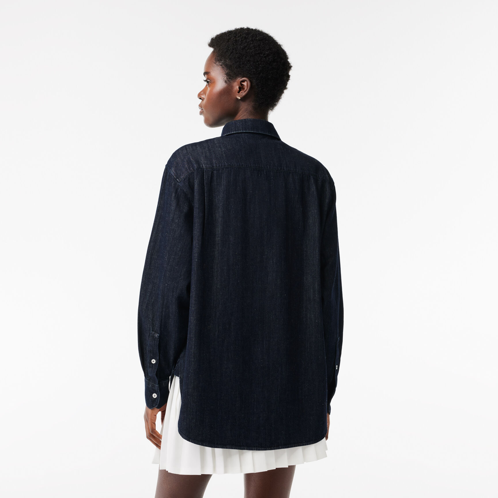 Oversized Denim Shirt Women's Lacoste Oversized Cotton Denim Shirt - CF0036-00-0PV
