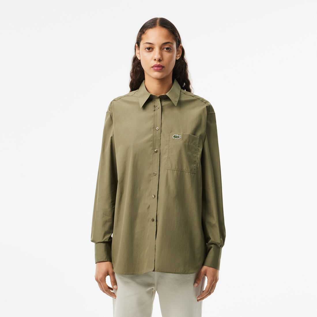 Oversized Fit Cotton Poplin Shirt - CF7706-00-BMY