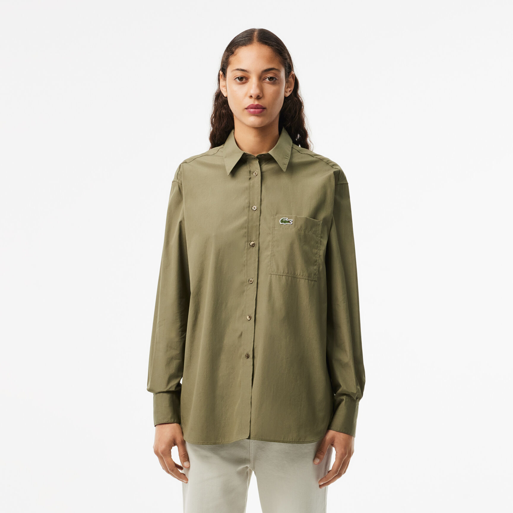 Oversized Fit Cotton Poplin Shirt Oversized Fit Cotton Poplin Shirt - CF7706-00-BMY