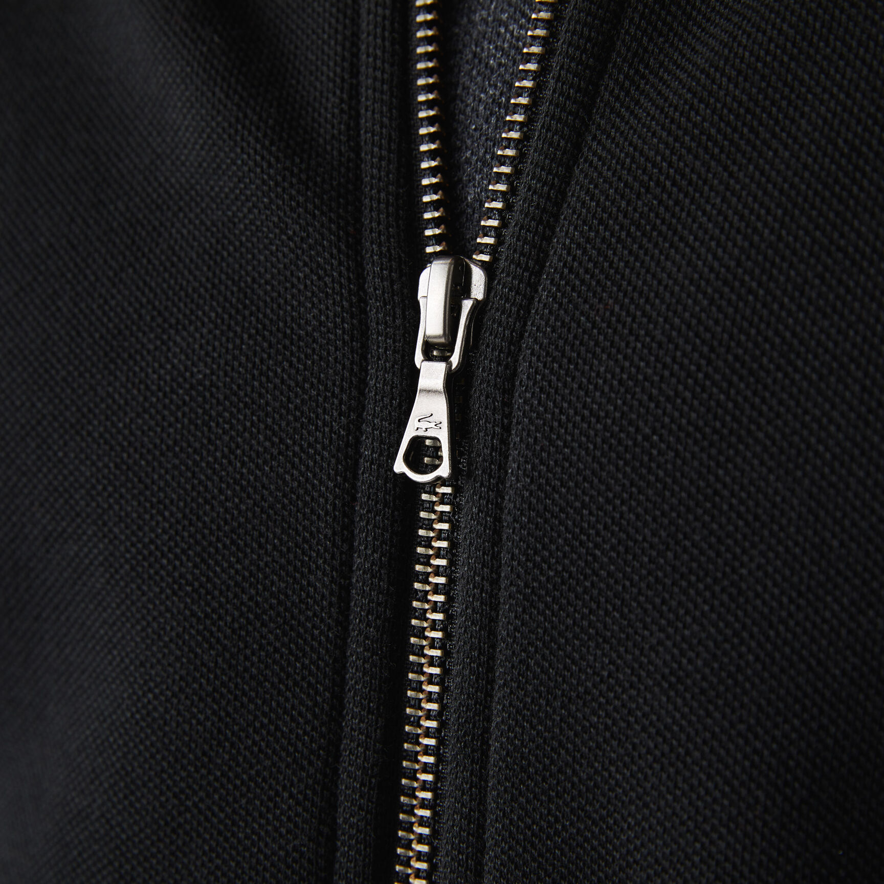 Men's Zippered Stand-Up Collar Piqué Fleece Jacket Men's Zippered Stand-Up Collar Piqué Fleece Jacket