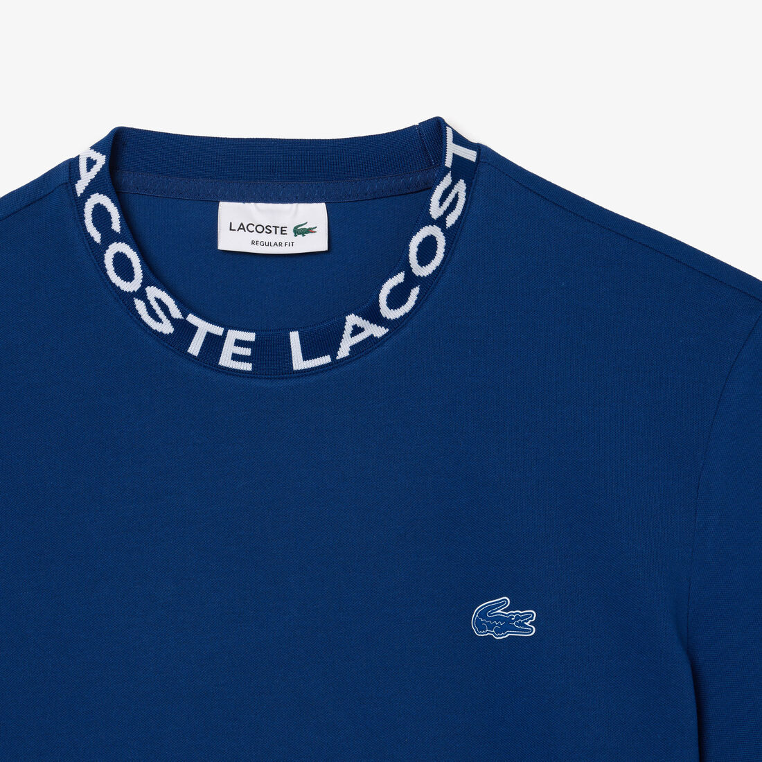 تي شيرت جاكار بيكيه Jacquard Neck Pique T-shirt - TH7488-00-HBM