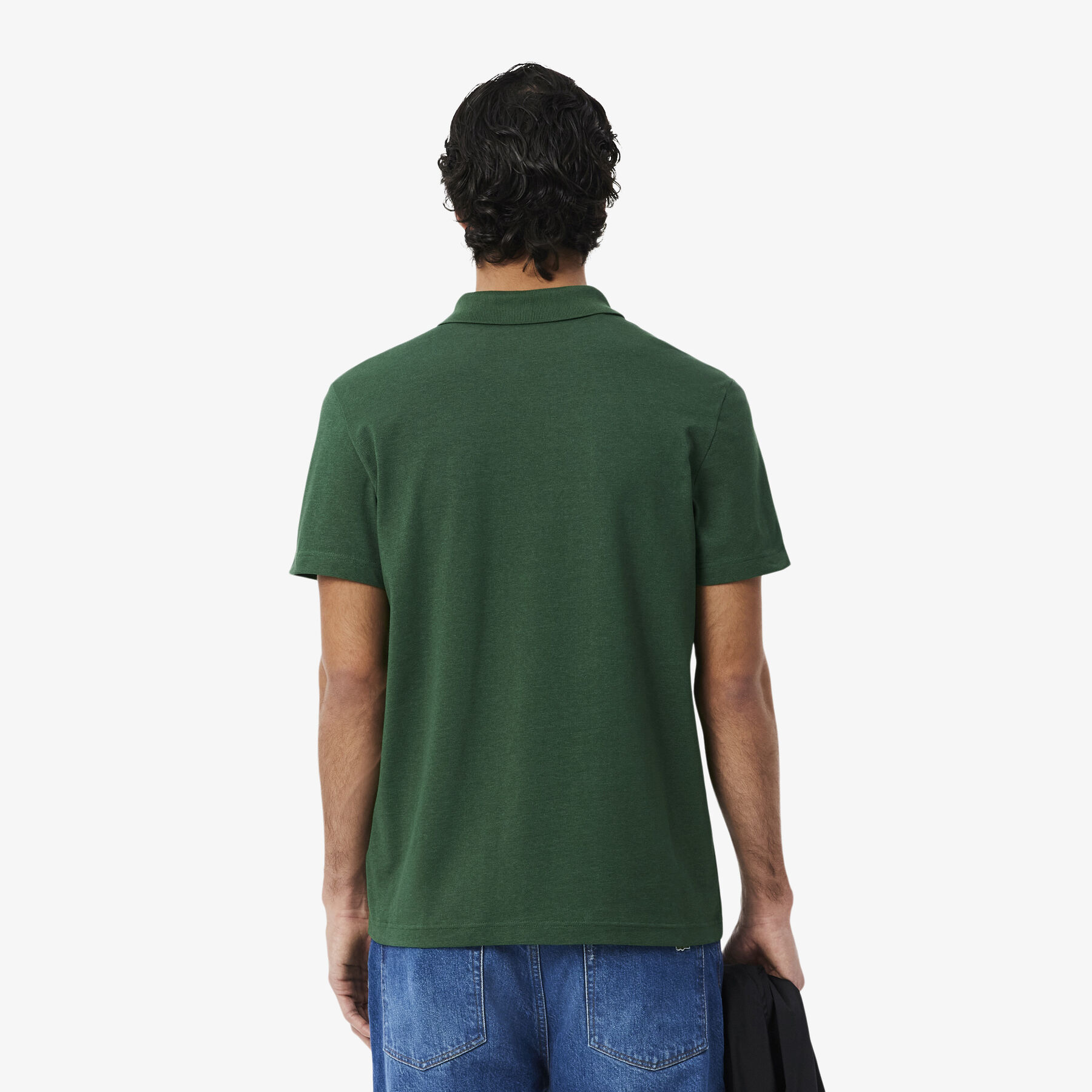 lacoste regular fit cotton blend polo shirt