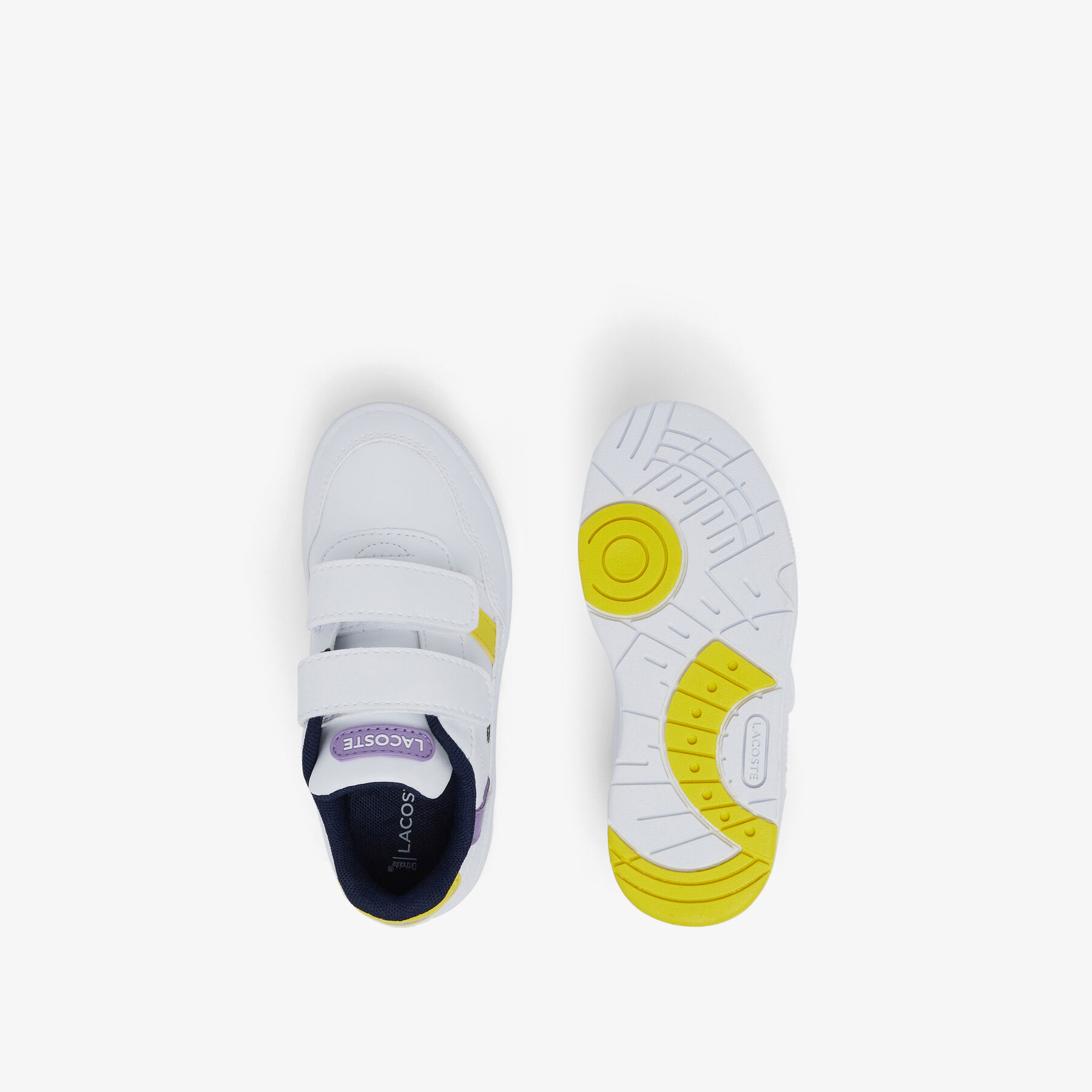 infants  lacoste t clip synthetic colour pop trainers