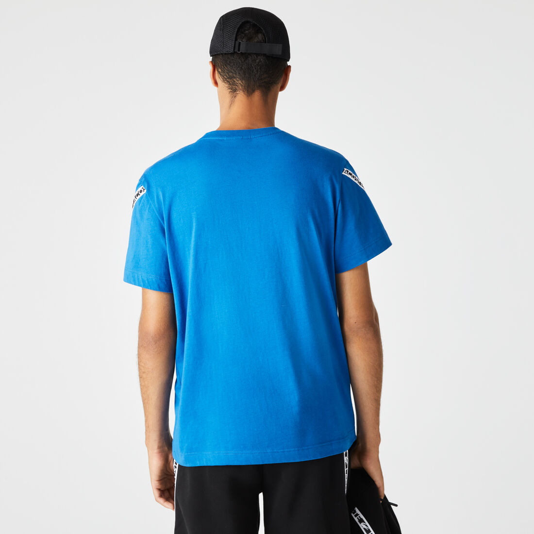 تيشيرت لاكوست بقصة عادية وأشرطة مطبوعة للرجال تيشيرت لاكوست بقصة عادية وأشرطة مطبوعة للرجال