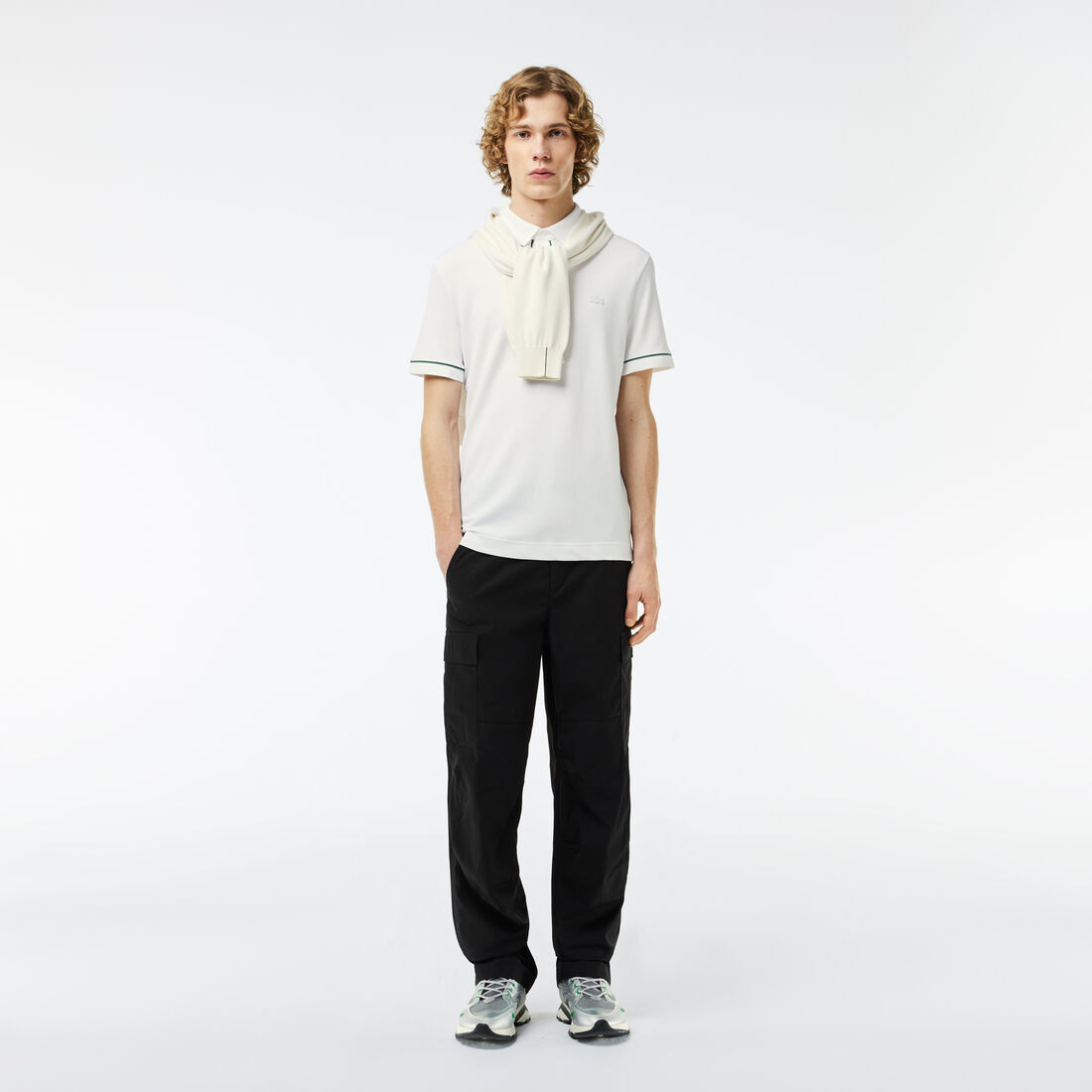 Regular Fit Paris Stretch Pique Polo Shirt Smart Paris Stretch Cotton Contrast Trim Polo Shirt - PH8184-00-001