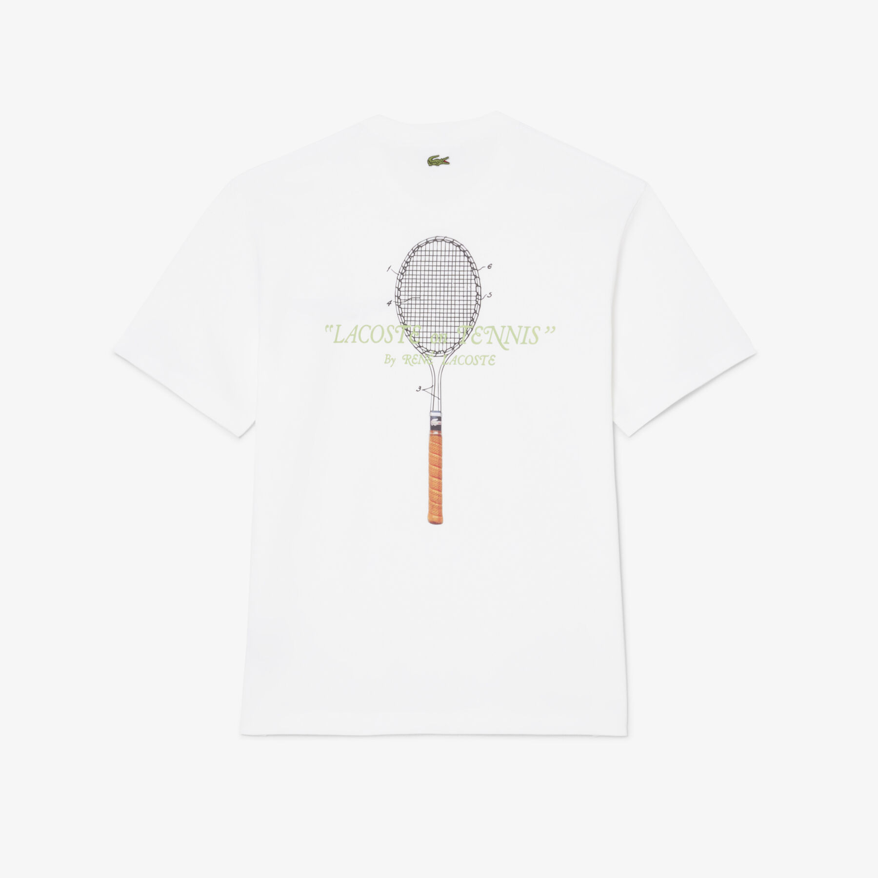 lacoste embroidered cotton t shirt