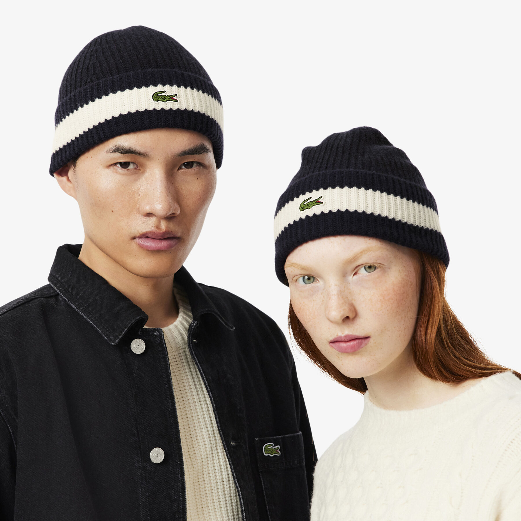 Rib Knit Carded Wool Beanie lacoste rib knit carded wool beanie