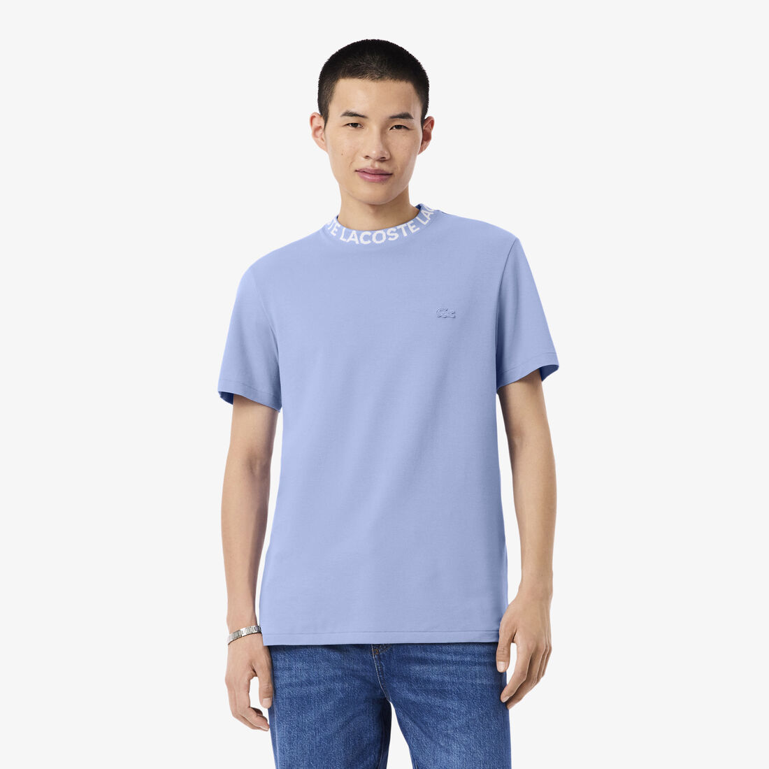 Jacquard Branded Pique T-shirt - TH9582-00-5QD