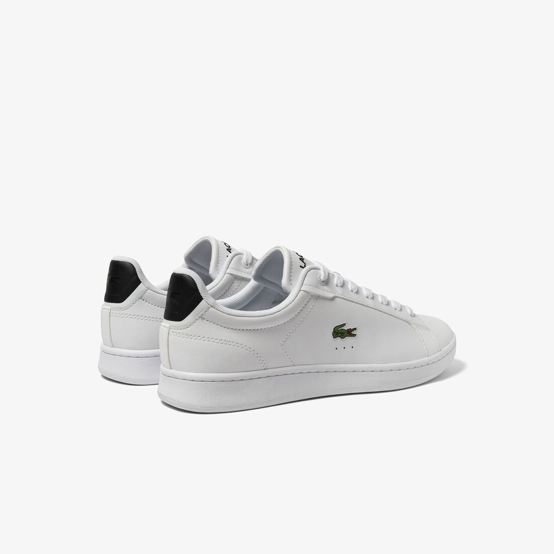 سنيكرز لاكوست كارنابي برو بكعب ملون جلد للرجال Men's Lacoste Carnaby Pro Leather Heel Pop Trainers - 45SMA0111-147