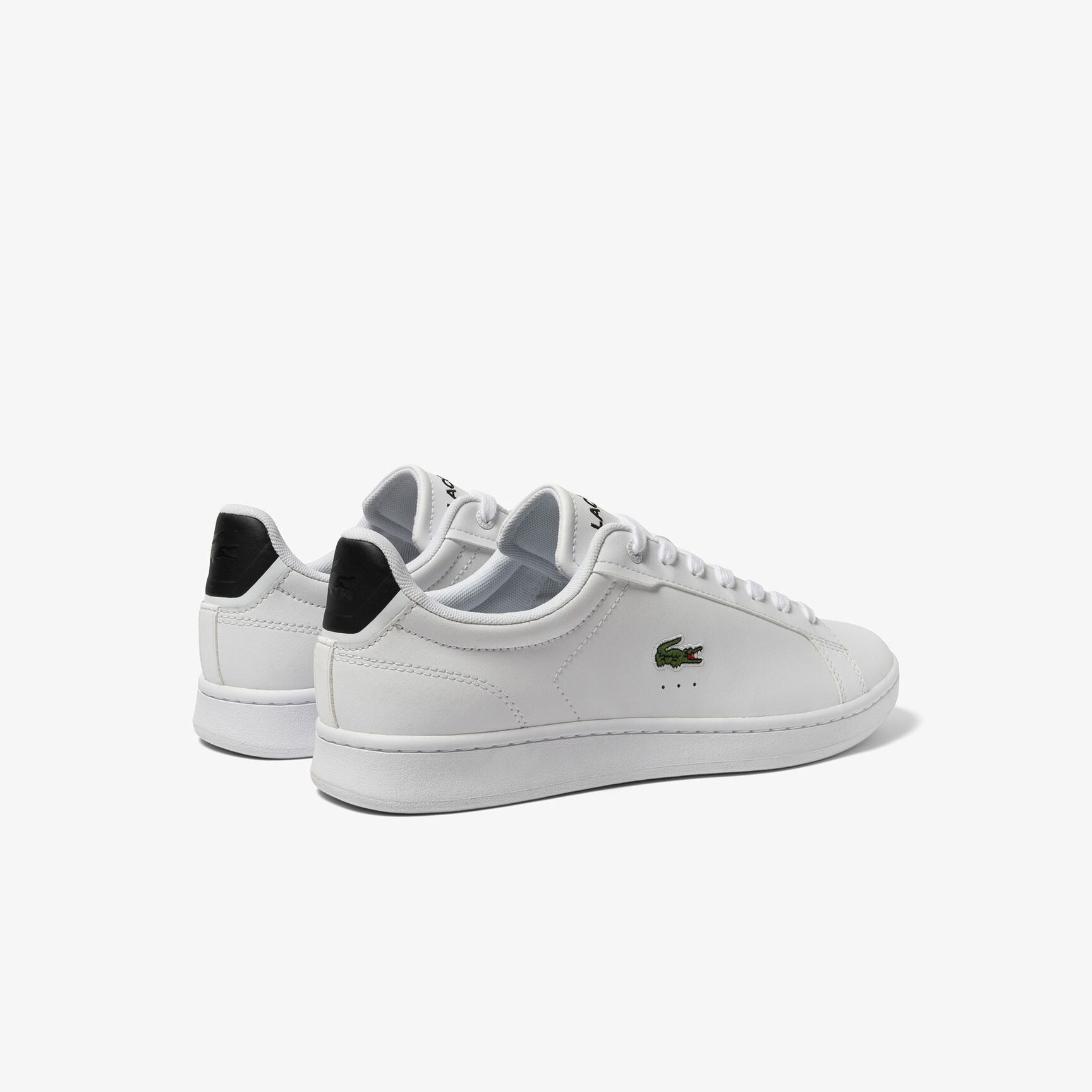 سنيكرز لاكوست كارنابي برو بكعب ملون جلد للرجال Men's Lacoste Carnaby Pro Leather Heel Pop Trainers - 45SMA0111-147