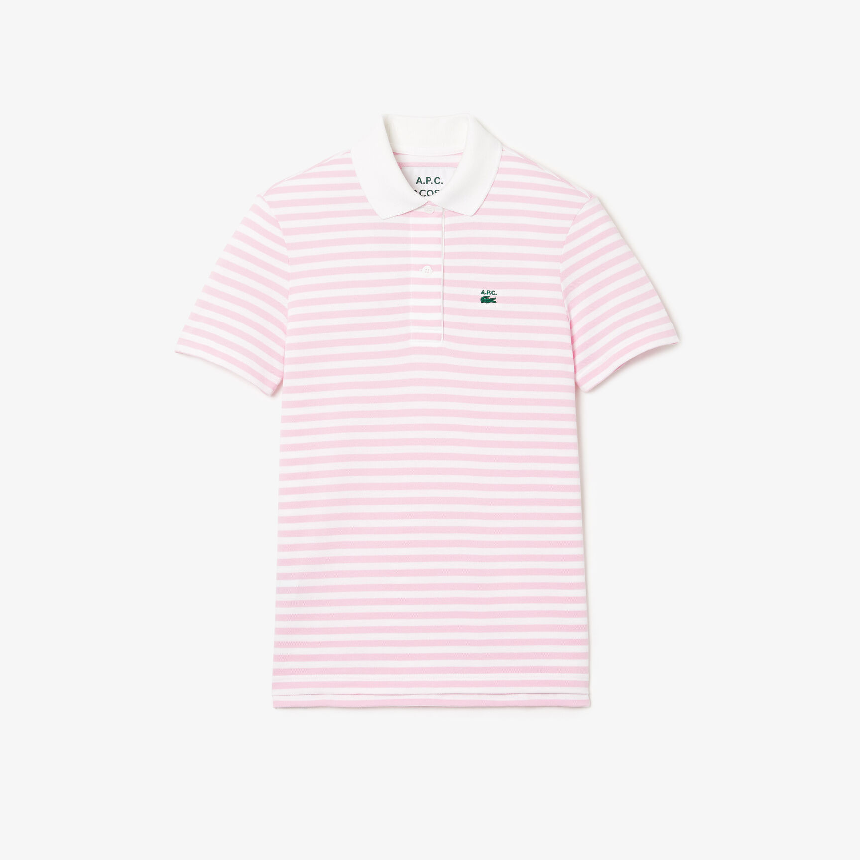 Women’s Lacoste x A.P.C. Loose Fit Striped Polo Shirt Women’s Lacoste x A.P.C. Loose Fit Striped Polo Shirt