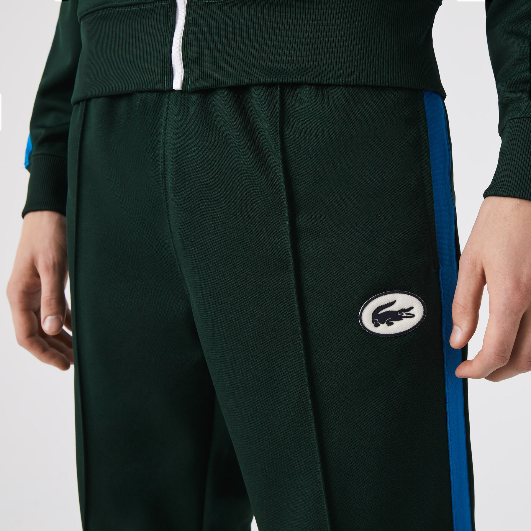 lacoste men s contrast side band trackpants