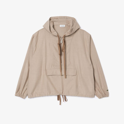 Oversized Flannel Pullover Jacket