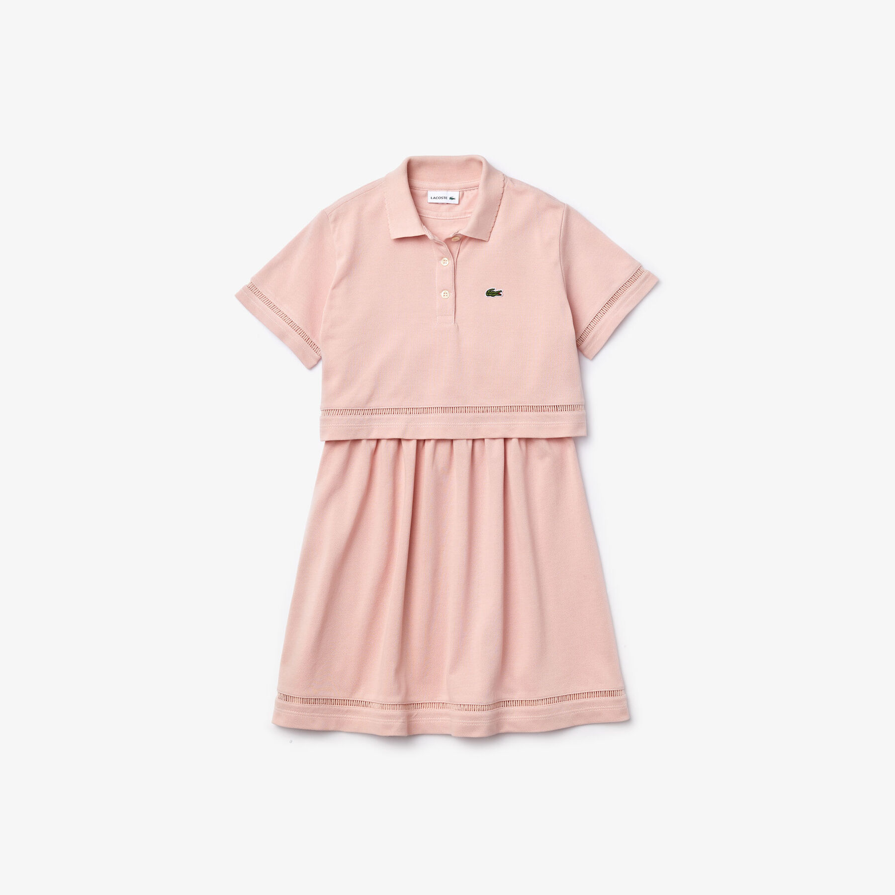 Girl’s Polo-Style Trompe l'Oeil Dress lacoste girl s polo style trompe l oeil dress