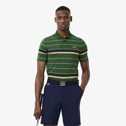 Striped Ultra Dry Stretch Golf Polo Shirt