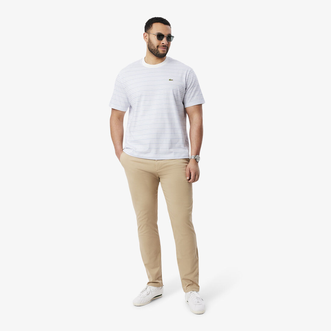 تيشيرت قطني مخطط Striped Cotton T-shirt - TH0874-00-WB5