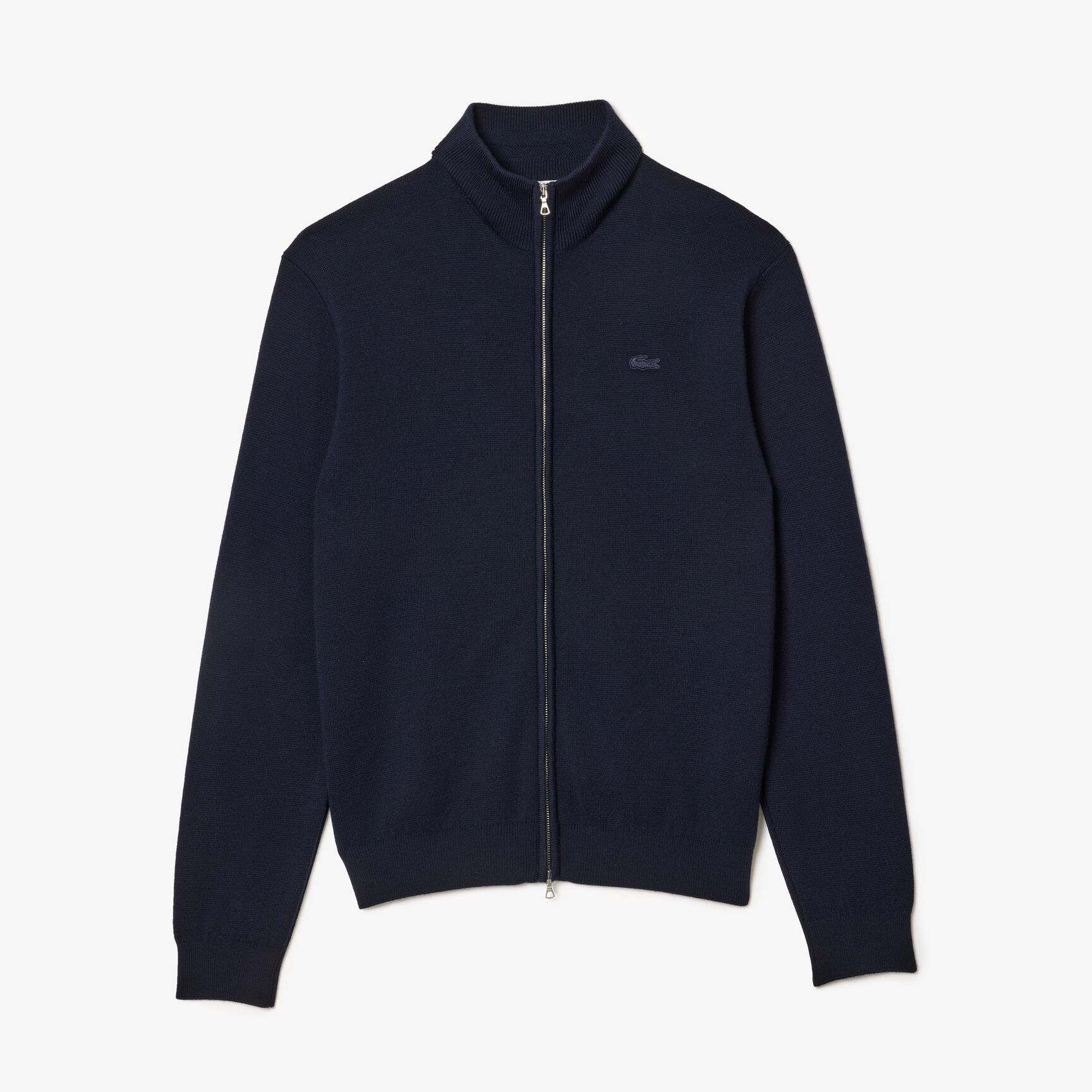 Men's Zippered Stand-Up Neck Wool Cardigan Men's Zippered Stand-Up Neck Wool Cardigan - AH1955-00-166