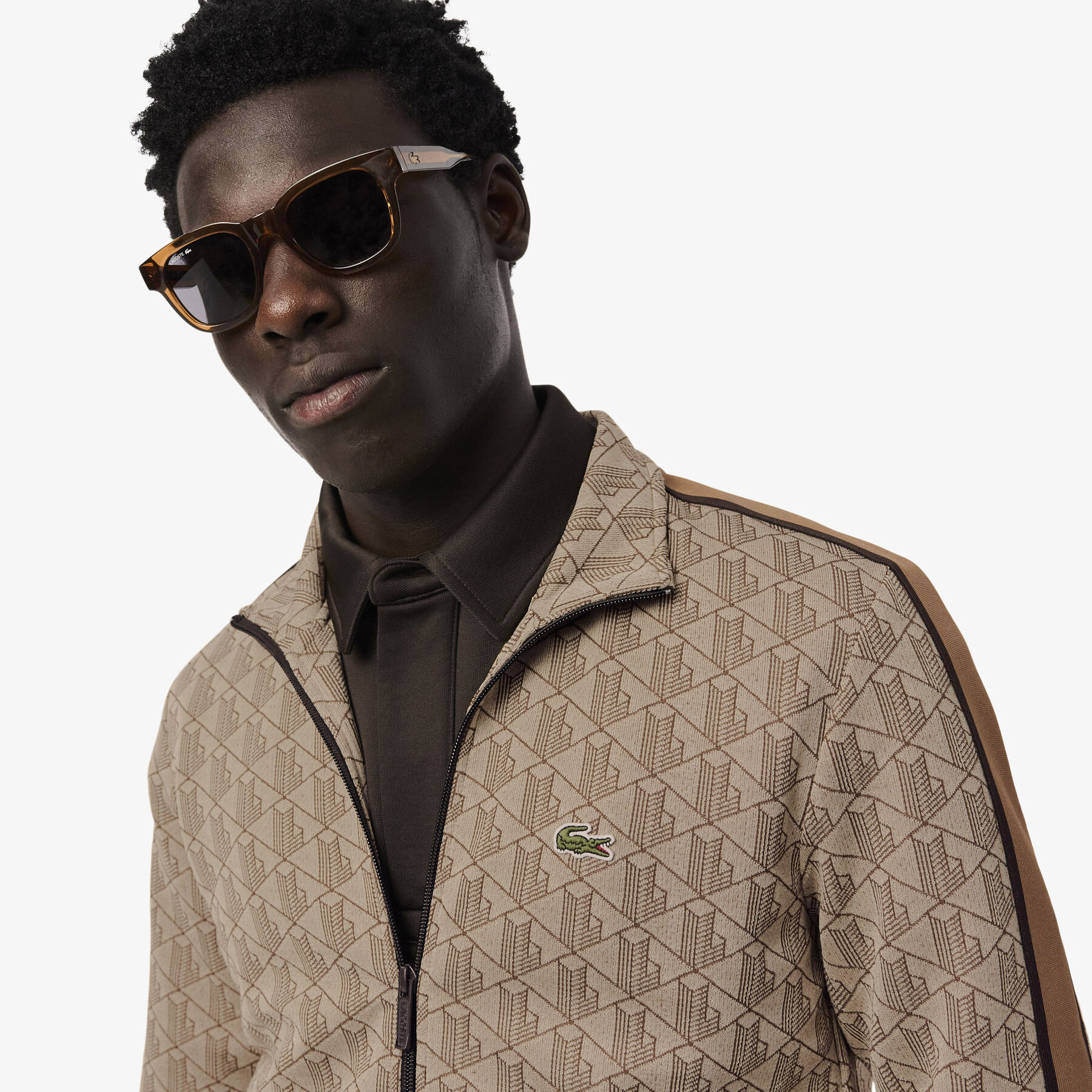 Paris Zip-Up Jacquard Track Jacket lacoste paris zip up jacquard track jacket