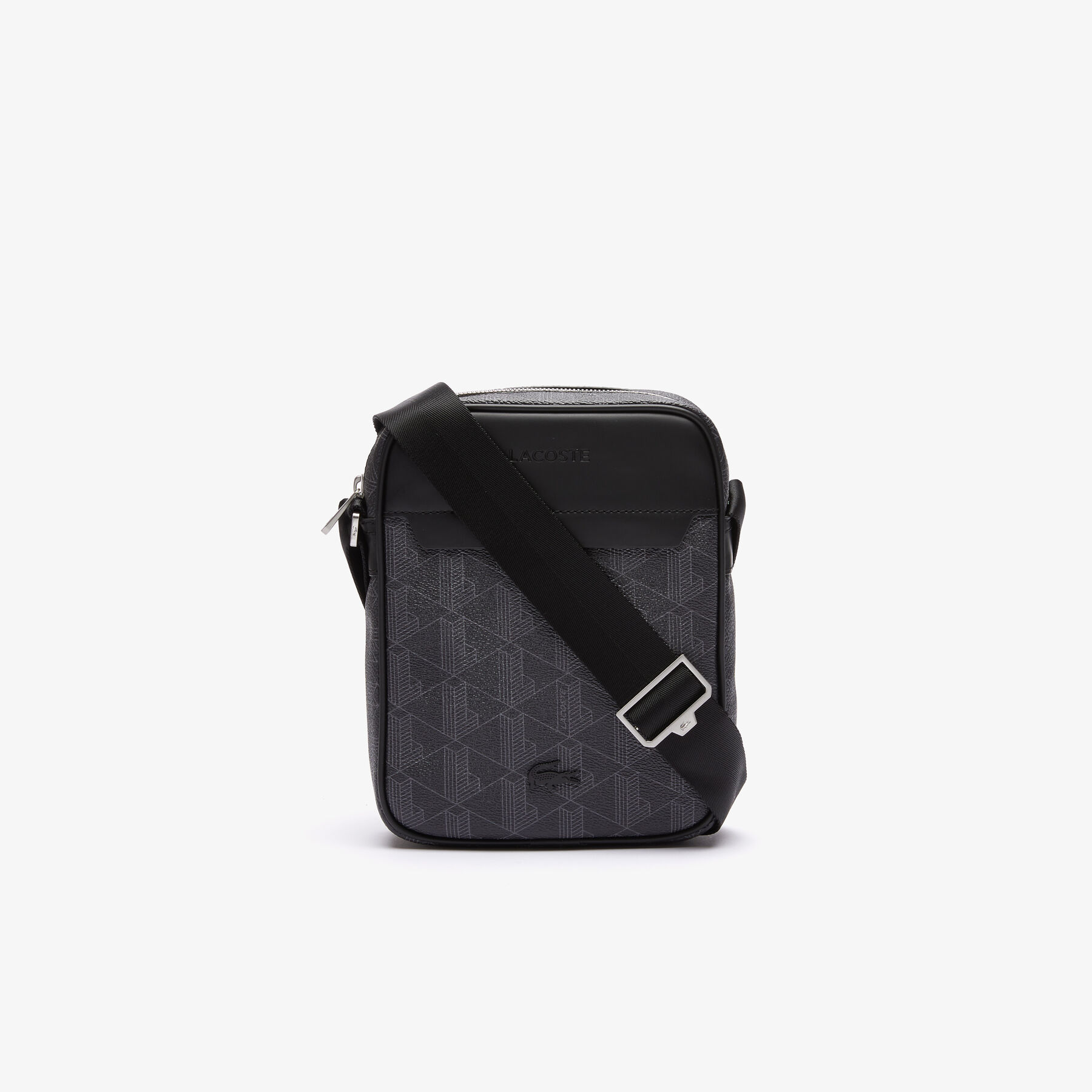 lacoste men s the blend monogram canvas vertical bag