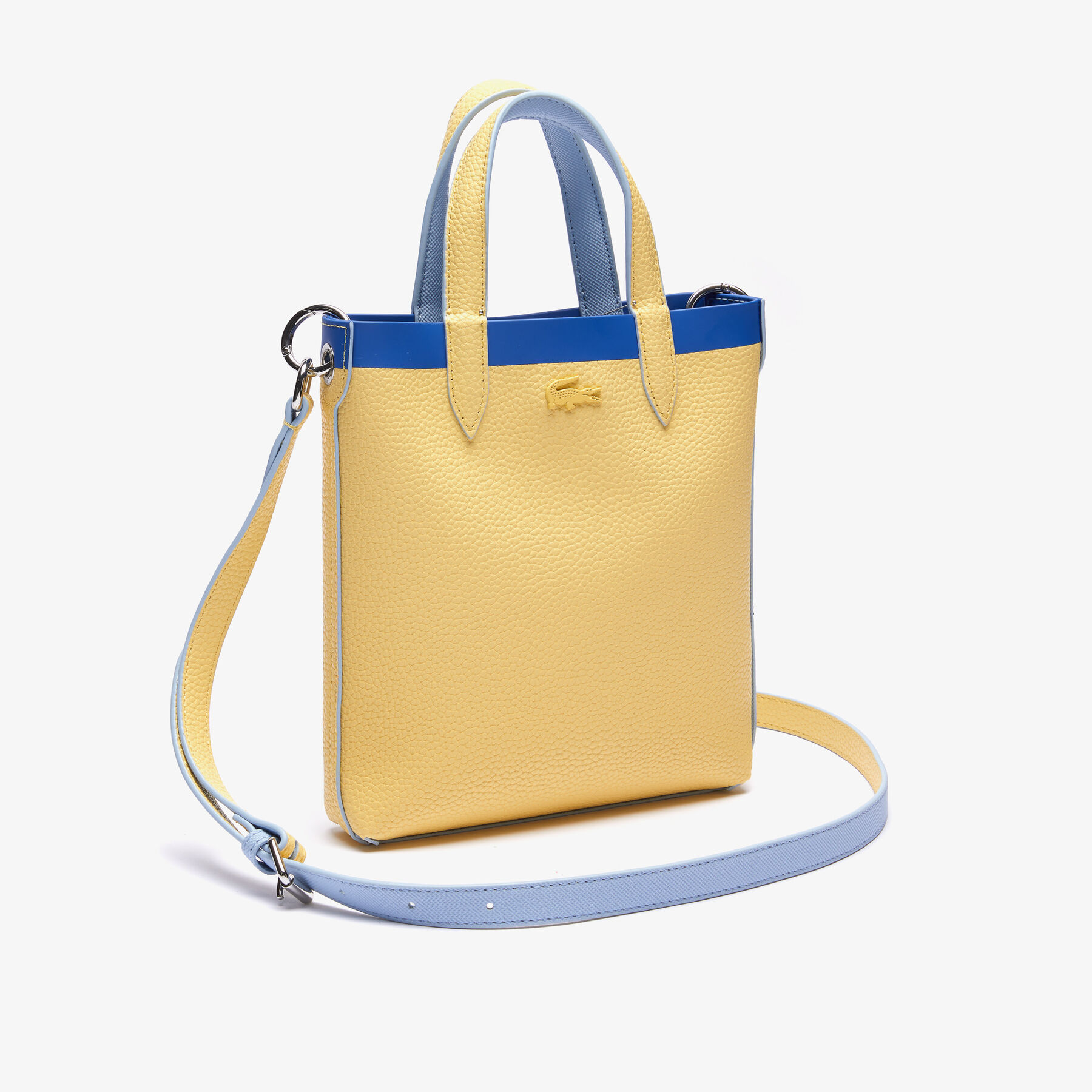 lacoste women s anna detachable shoulder strap mini tote bag