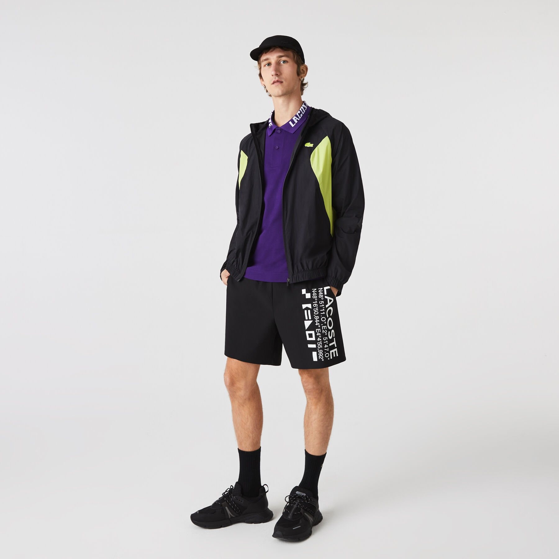 جاكيت ويندبريكر بتصميم قابل للطي للرجال مجموعة Lacoste SPORT لاكوست جاكيت ويندبريكر بتصميم قابل للطي للرجال مجموعة lacoste sport
