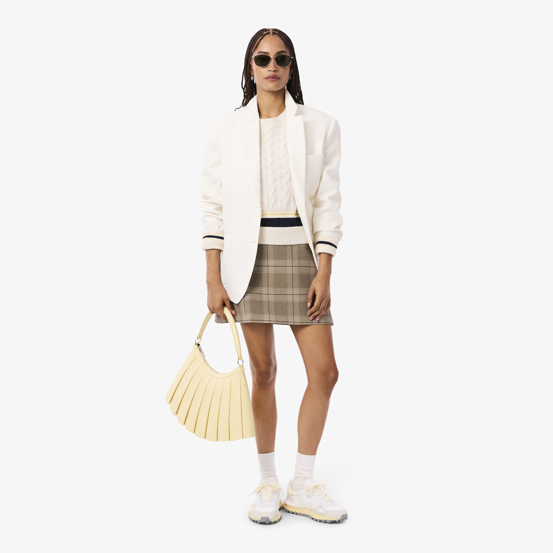 تنورة قصيرة منقوشة مقاومة للماء Water-Repellent Short Plaid Skirt - JF5607-00-AIM