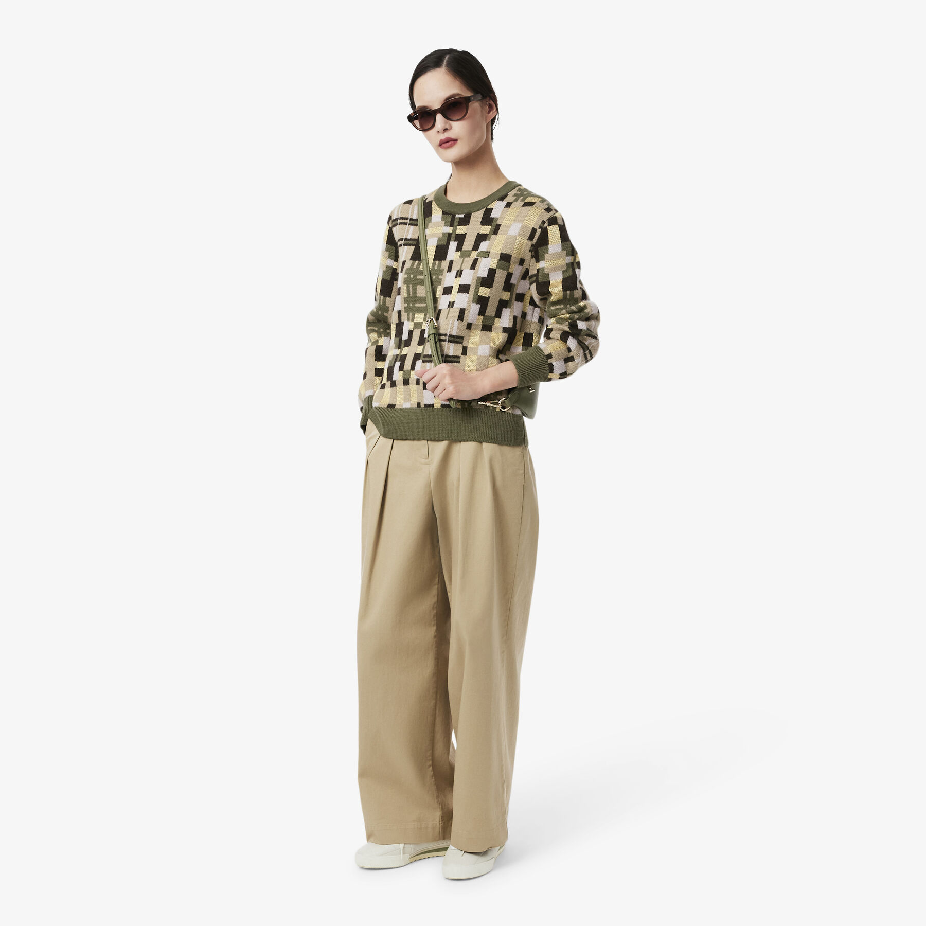 Crew Neck Wool Jacquard Graphic Sweater lacoste crew neck wool jacquard graphic sweater