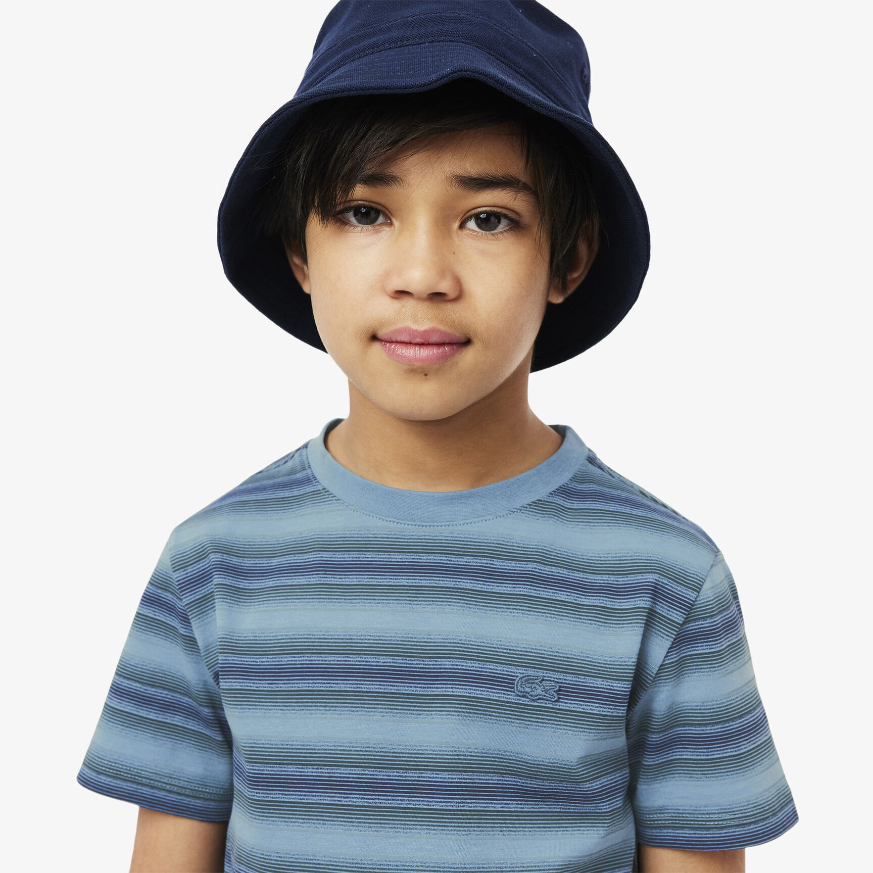 Striped Print Cotton T-shirt - TJ2362-00-GAI