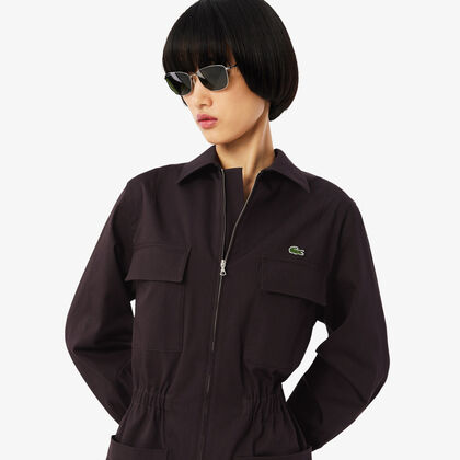 بدلة لعب من قماش الجبردين المطاطي بياقة بولو