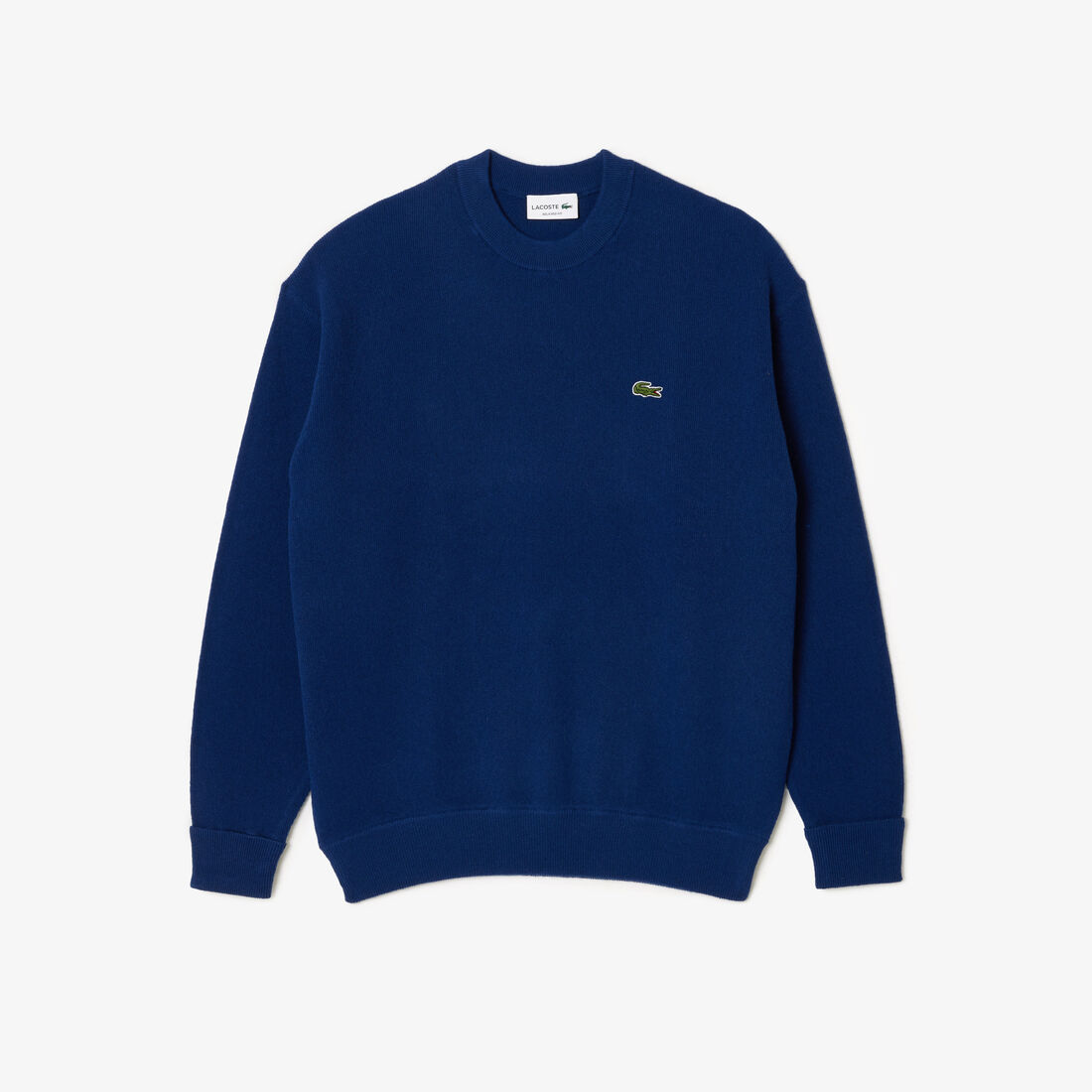 Men's Lacoste Relaxed Fit Crew Neck Wool Sweater - AH0532-00-F9F