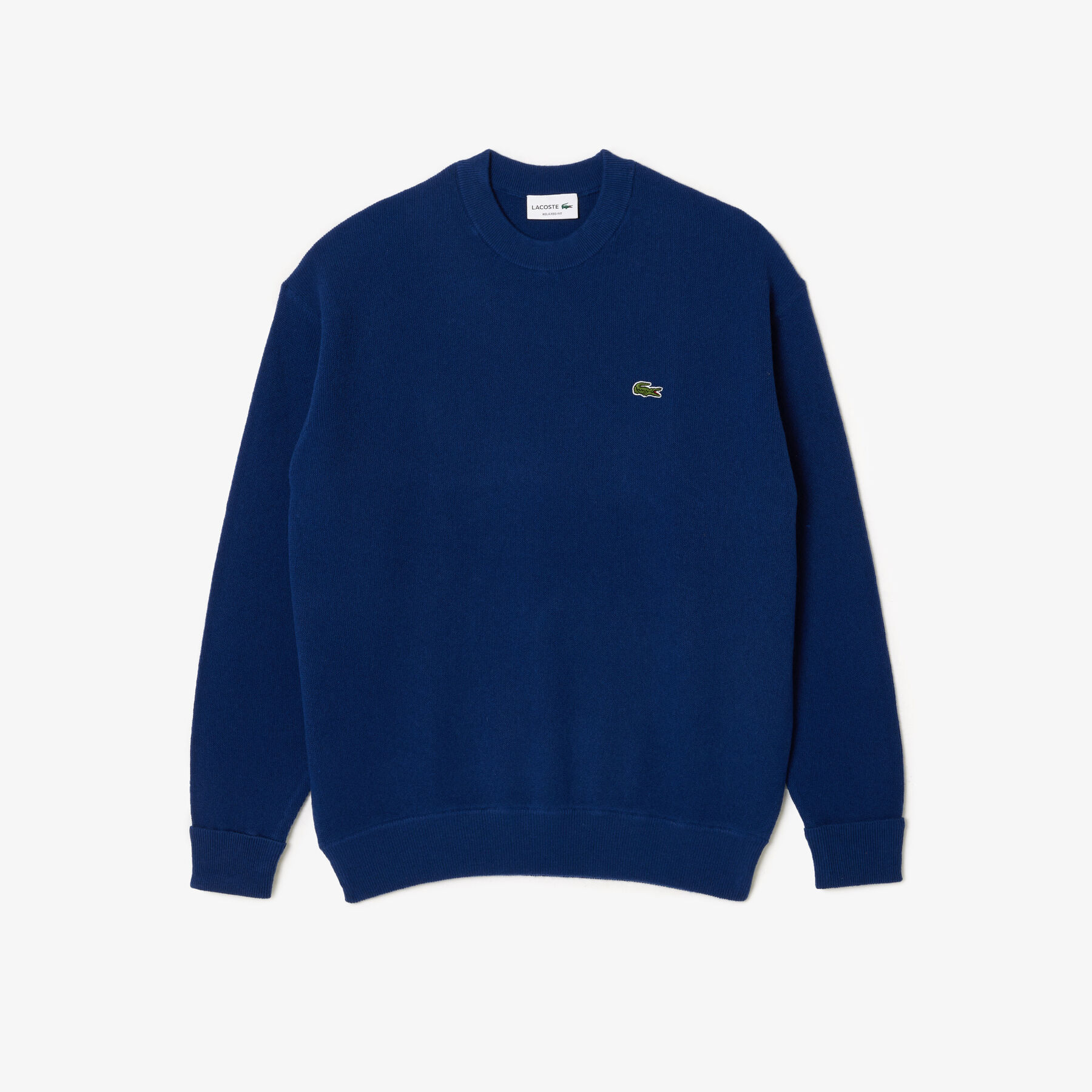 Men's Lacoste Relaxed Fit Crew Neck Wool Sweater Men's Lacoste Relaxed Fit Crew Neck Wool Sweater - AH0532-00-F9F