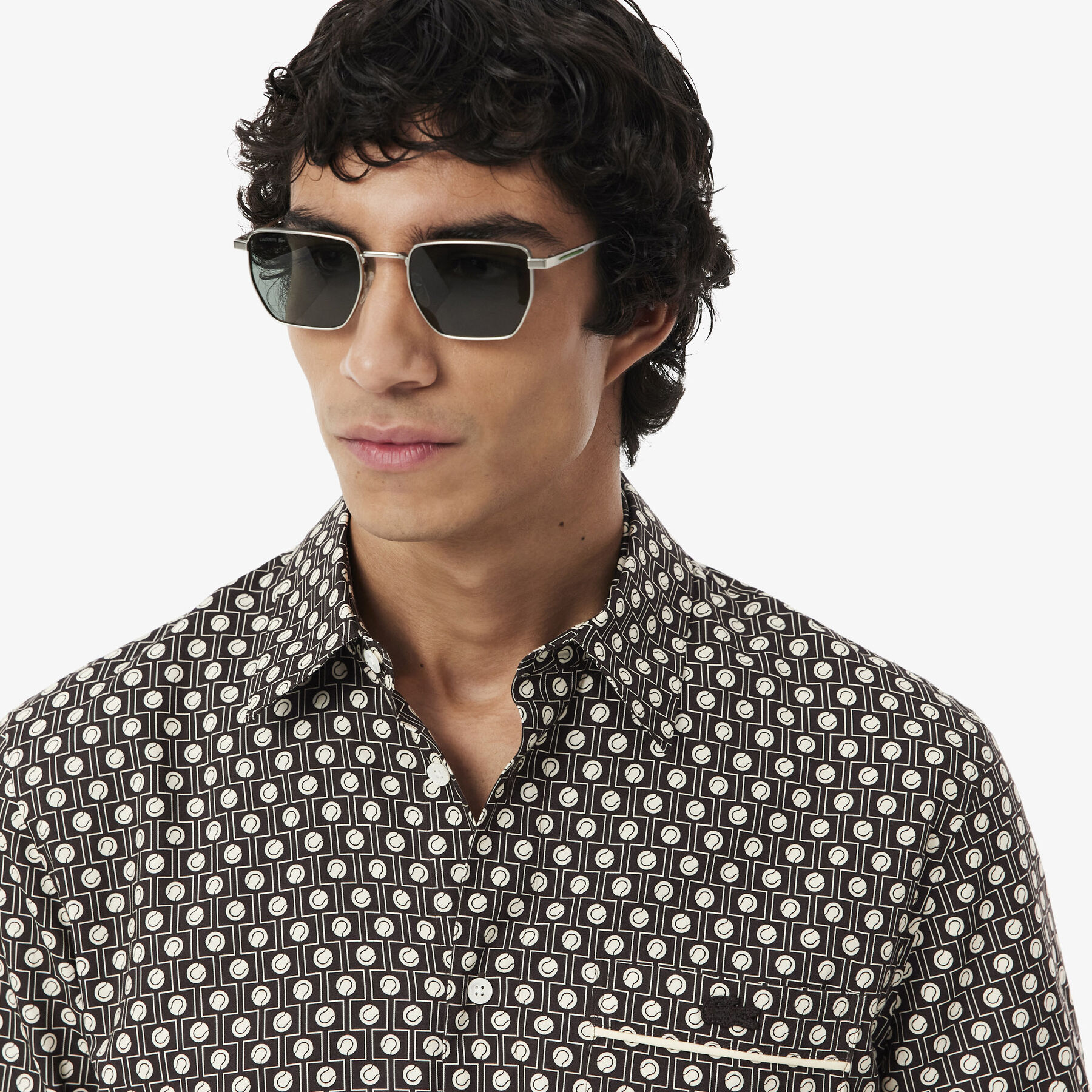 Regular Fit Printed Cotton Shirt lacoste regular fit printed cotton shirt