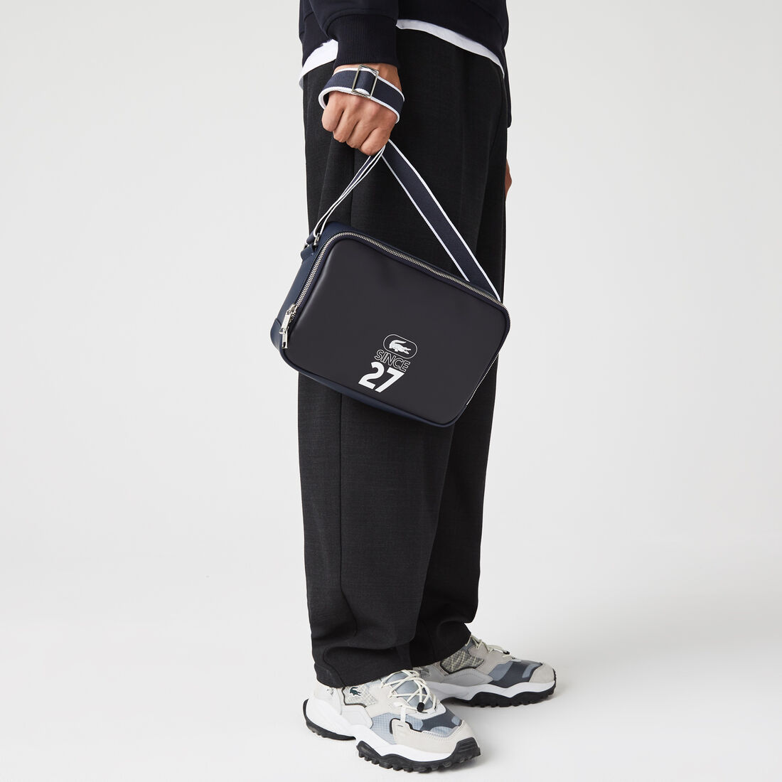 Men&rsquo;s 1927 Print Logo Rectangular Canvas Crossbody Bag