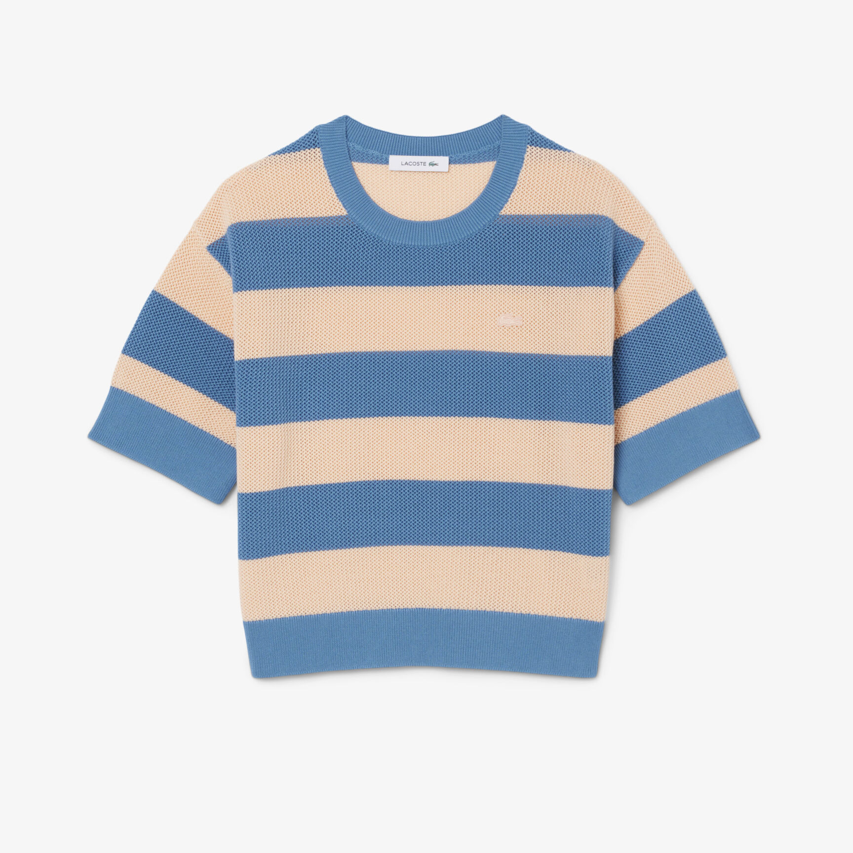 Striped Mesh Knit T-shirt - AF9859-00-4IP