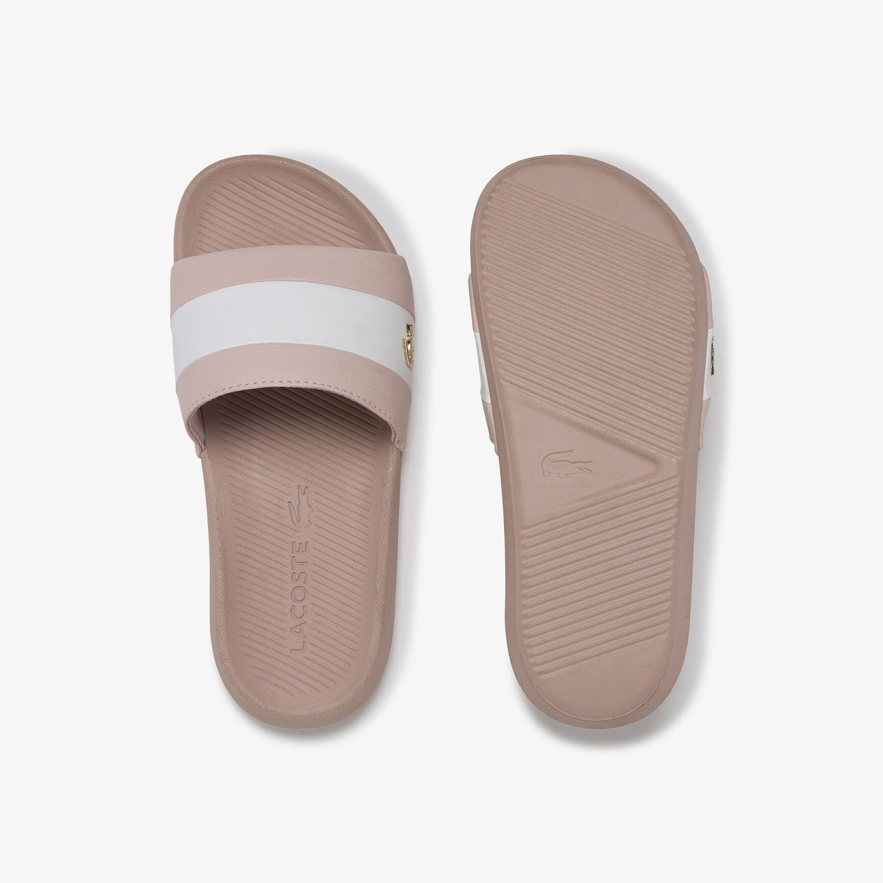 Women's Croco Metallic PU Slides lacoste women s croco metallic pu slides